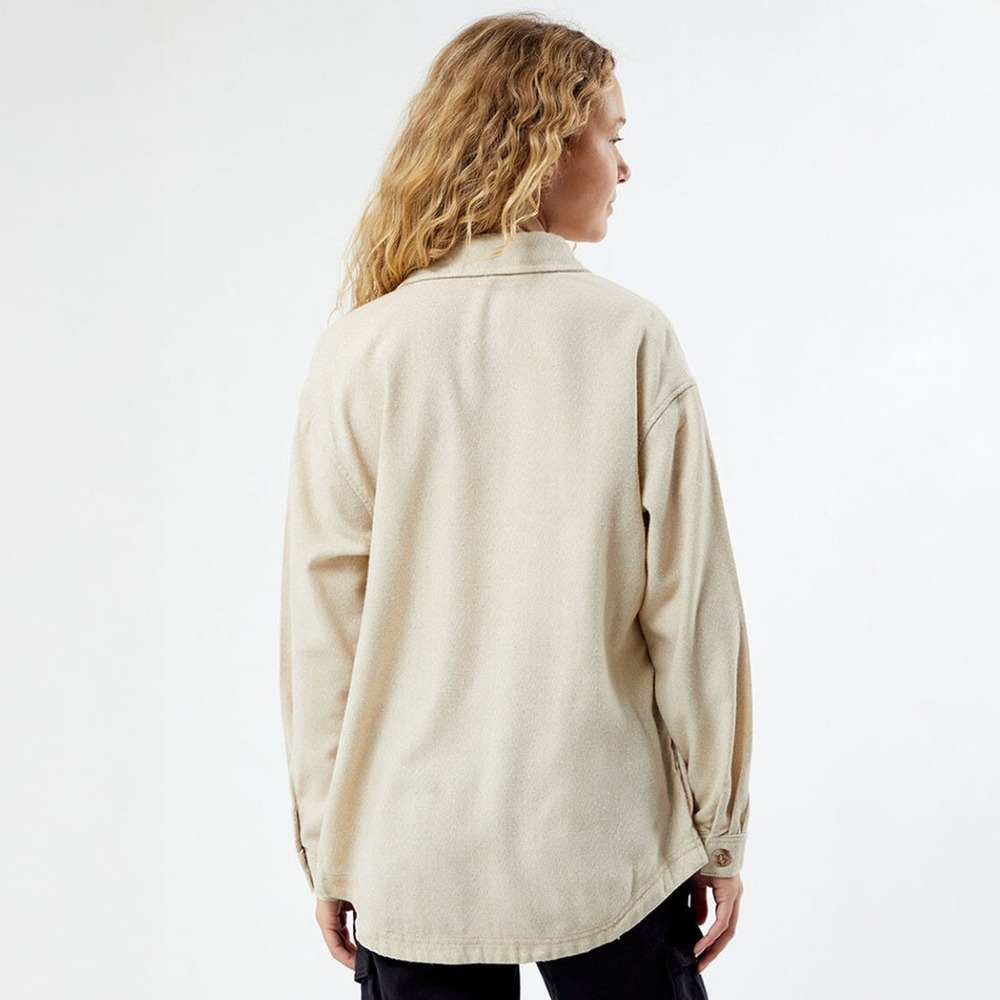 Rhythm | Oyster Knit Oversized Relaxed Fit Shacket Top in Cream‎ Size Small - Picture 3 of 10